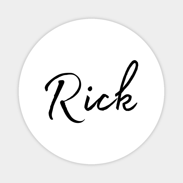 Rick Name Calligraphy Magnet by Word Minimalism